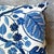 Blue Vintage Costal Blue Floral Down Throw Pillow For Sale - Image 8 of 14
