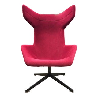Vintage Lounge Chair in Red Wool by Alfredo Häberli, 2003 For Sale