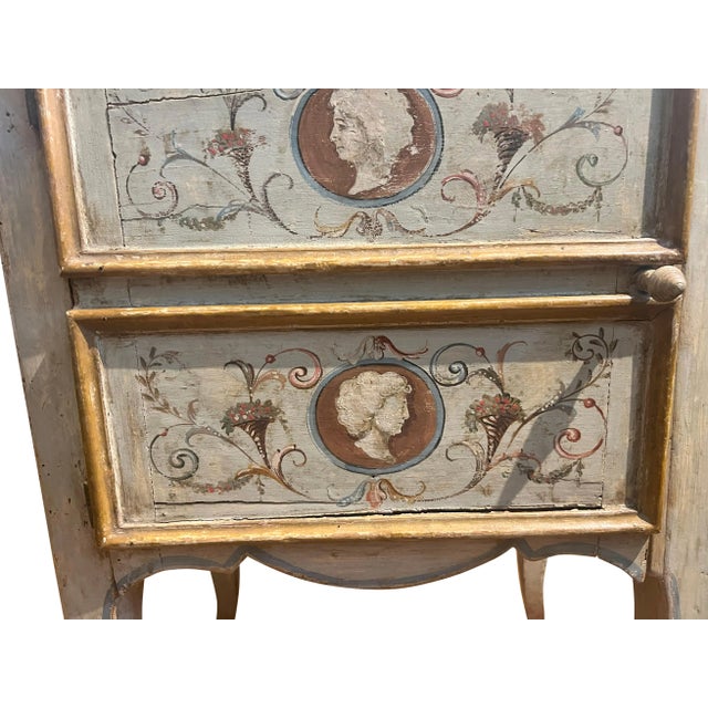 Rococo Italian Rococo Painted Comodini For Sale - Image 3 of 12