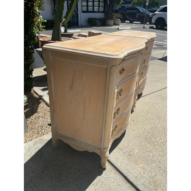 Vintage Solid Wood French 4-Drawer Chest For Sale - Image 11 of 11