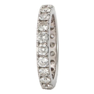 18k White Gold Diamond Ring 2.16ct G Vs2 Size 6.5 For Sale