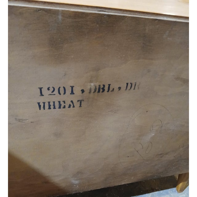 Mid-Century Modern Mid-Century Modern Solid Elm Louvered 6-Drawer Dresser For Sale - Image 3 of 16