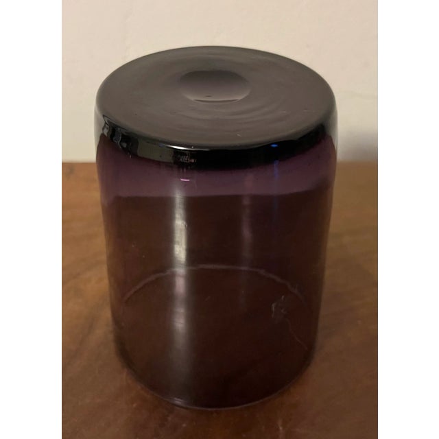 Antique 19th Century Anglo Irish Blown Amethyst Glass Whisky Tumbler For Sale - Image 10 of 11