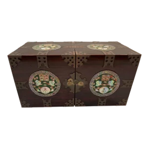 Mid 20th Century Vintage Inlaid Korean Jewelry Box