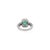 Metal 14k Gold Step Cut East West Accent Gem Art Deco Statement Ring Size 6.5 For Sale - Image 7 of 14