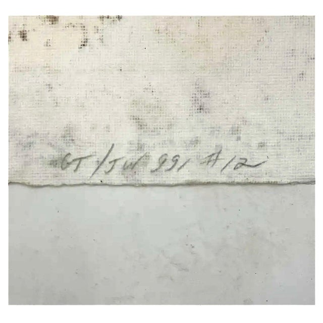 John Walker, Large 3D Cast Paper Abstract Oil Monoprint Unique Monotype Painting John Walker, 1991 For Sale - Image 10 of 18