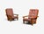 Mid-Century Modern Collden, Brutalist Lounge Chairs, Pine, Fabric, Sweden, 1970s For Sale - Image 3 of 11