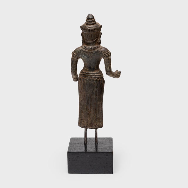 Cambodian Goddess Lakshmi Figure, C. 1900 For Sale - Image 4 of 4