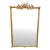 Vintage Carvers’ Guild Old Gold Leaf Beveled Wall Mirror With Ribbon Crest, 40.75” For Sale