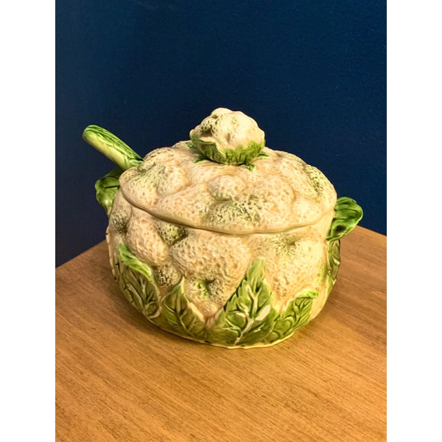 Vintage Ceramic Cauliflower Lidded Petite Tureen For Sale - Image 4 of 4