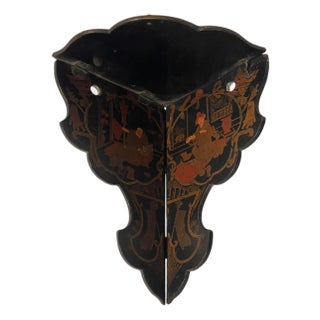 Chinese Black Lacquer Shelf, 19th Century For Sale