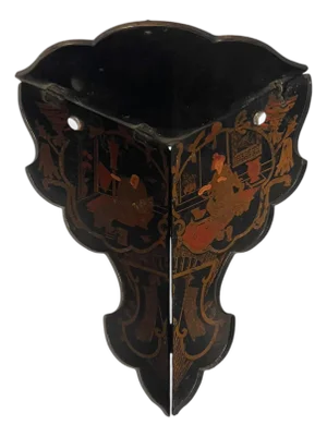 Chinese Black Lacquer Shelf, 19th Century