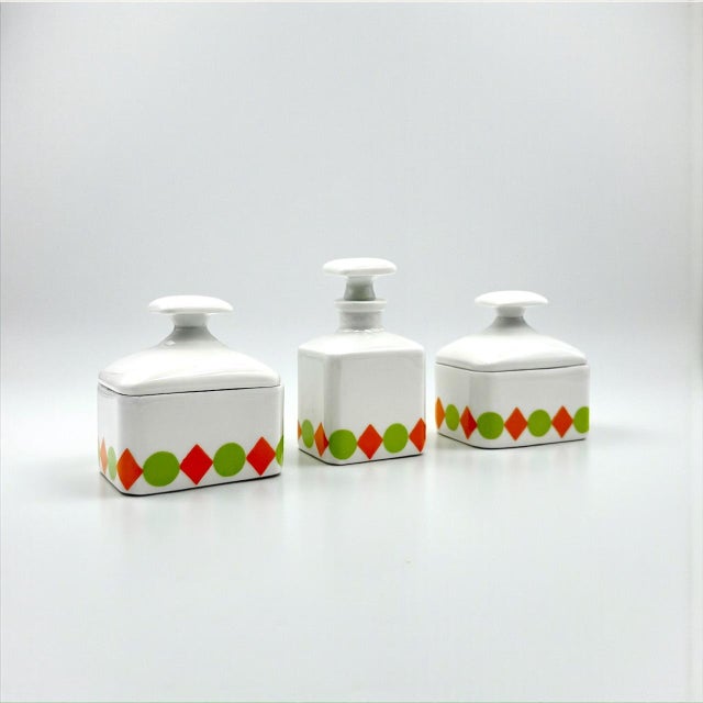 French Porcelain Toiletry Set, Set of 3 For Sale - Image 6 of 15