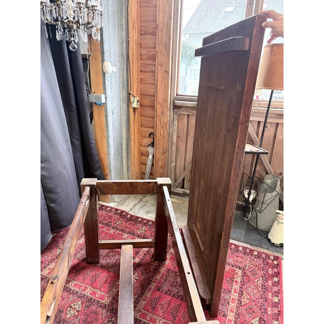 Vintage Brutalist Mountain Table in Wood, 1950s-1960s For Sale - Image 11 of 12