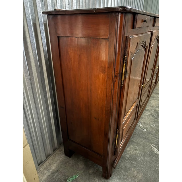 Country French Oak Enfilade With Three Drawers & Three Cabinet Doors, 18th Century For Sale - Image 10 of 12