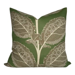 Thibaut Lacinato Pillow Cover in Green, 22x22 Pillow For Sale