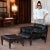 Contemporary Brazilian Rosewood & Leather Sling Chair and Ottoman by Sergio Rodrigues for Isa For Sale - Image 3 of 18