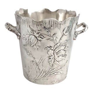Art Nouveau Silver Champagne Bucket For Sale