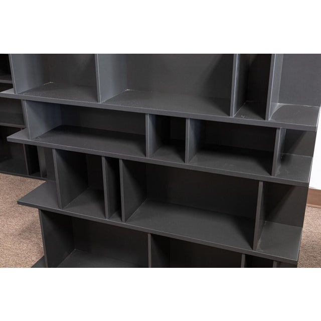 BoConcept Como System Lacquered Charcoal Gray Contemporary Shelving Unit For Sale - Image 4 of 8