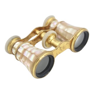 Vintage French Mother of Pearl Opera Binoculars For Sale