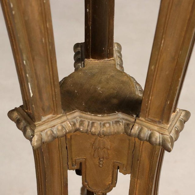 Large Tripod Plant Stand in Carved and Gilded Wood For Sale - Image 9 of 13