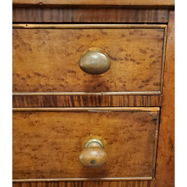 Mid-19th Century Birdseye Maple Two-Drawer Side Table For Sale - Image 10 of 13