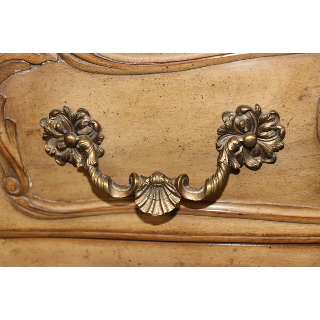 Pair Country French Carved Drawer Commodes by Auffray Furniture For Sale - Image 11 of 14