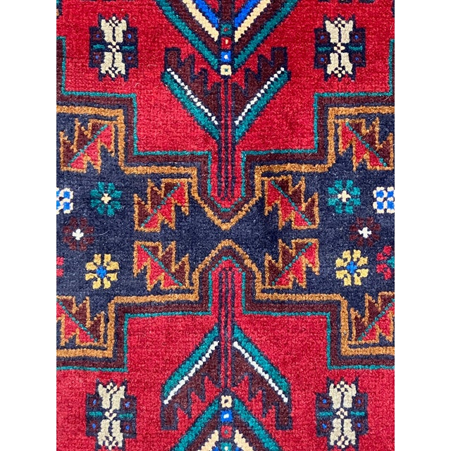 Tribal Hand-Knotted Baluch Geometric Rug 2'10" X 4'5" For Sale - Image 3 of 6
