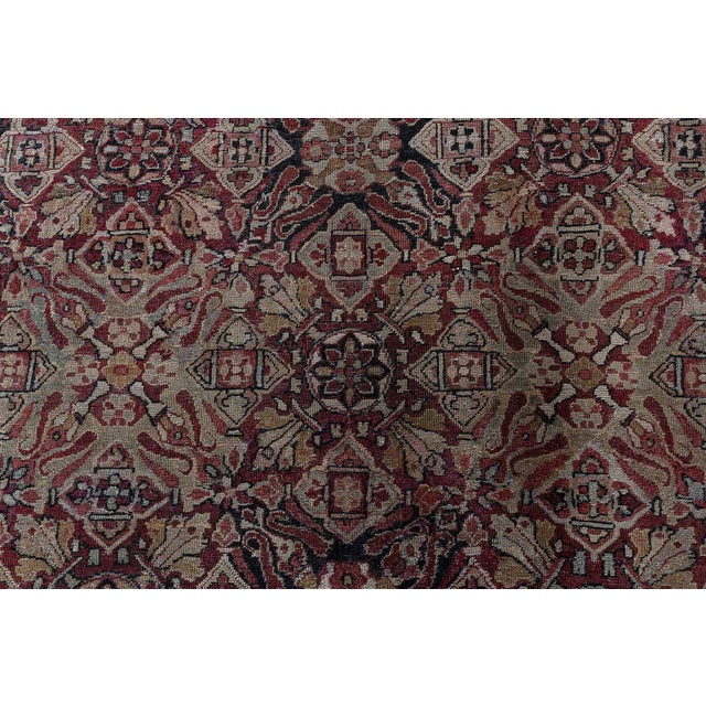 English Doris Leslie Blau Amritsar Indian Antique Warm Tan Rug - c. 1910 (Size Adjusted) For Sale - Image 3 of 10