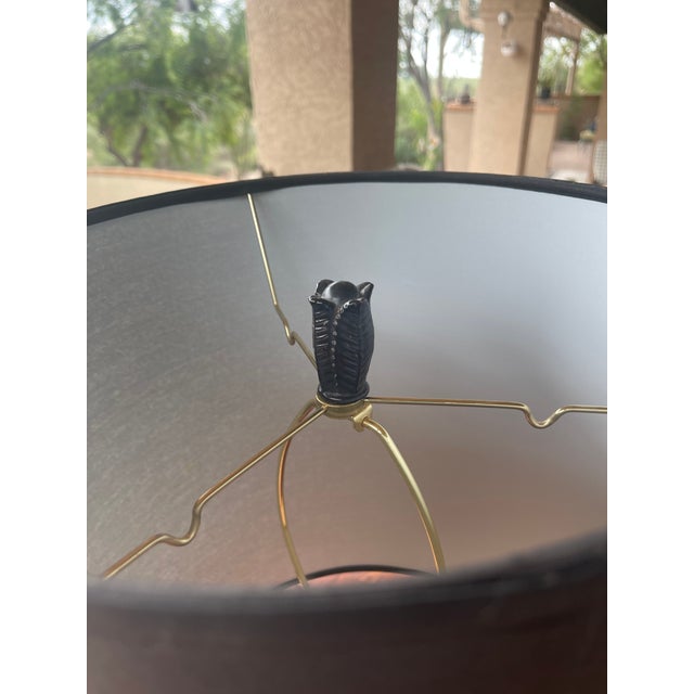 1950s 1950s Mid Century Modern Texcoco Mexican Pottery Abstract Figural Table Lamp For Sale - Image 5 of 6