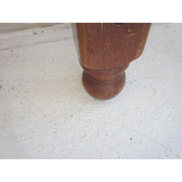 1990s Queen Wood Headboard and Footboard Black Metal Scroll Design Vintage - Set of 2 For Sale In Naples, FL - Image 6 of 13