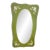 Vintage Green With White Accents Wall Mirror For Sale