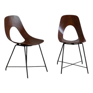 Ariston Model Chairs by Augusto Bozzi for Saporiti. Italy, 1950s, Set of 2 For Sale