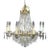French Empire Style Crystal & Gilt Bronze “Crystal Basket” 8-Light Chandelier For Sale