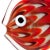 Nautical Vintage Murano Red Orange White Gold Flecks Italian Art Glass Flat Fish Figure Sculpture Paperweight For Sale - Image 3 of 11