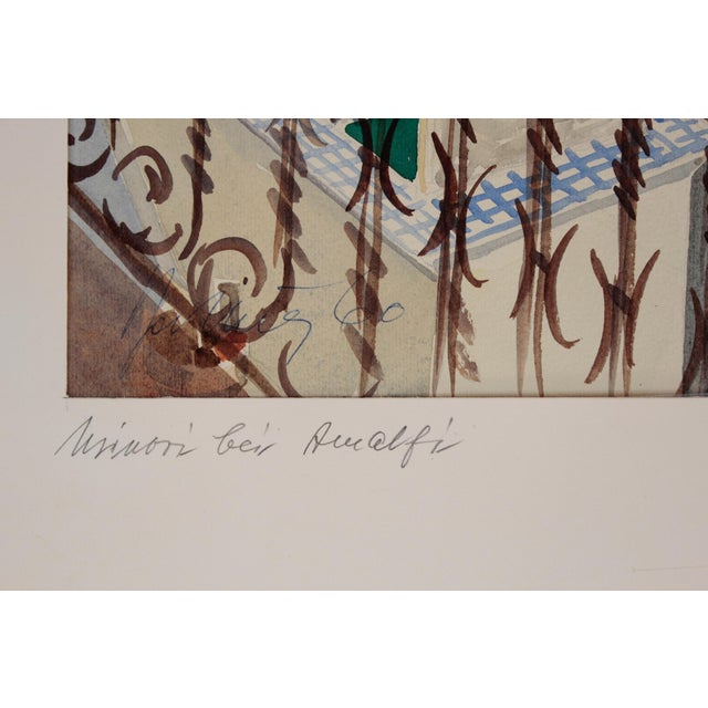 1960s Minori, Italy, 1960, Watercolor on Paper For Sale - Image 5 of 7