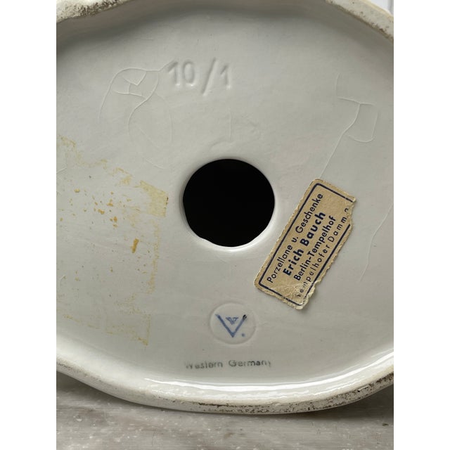 Religious 60-70s Goebel Hummel Flower Madonna Figurine 10/1 Virgin Mary Child Bird Used 9in Ivory For Sale - Image 3 of 8