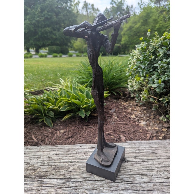 Vintage Brutalist Diego Giacometti Style Bronze Figurine For Sale - Image 12 of 12