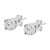 .925 Sterling Silver 1/2 cttw Prong Set Round-Cut Diamond Cluster Stud Earrings, A Pair For Sale - Image 4 of 6