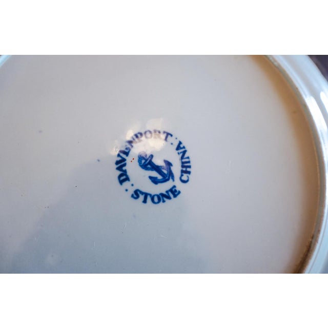 1800s Georgian Davenport Ironstone Dinner Plate Bamboo and Peony Pattern, Early For Sale - Image 13 of 14