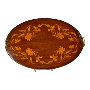 19th Century Mahogany Inlaid Tray