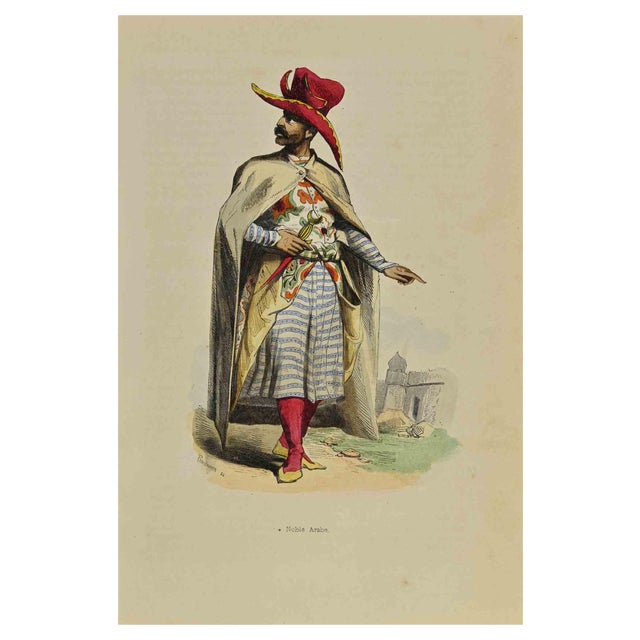 Auguste Wahlen, Noble Arab, Lithograph, 1844 For Sale