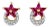 Briolette Ruby Star Shaped & Diamond Pave Crescent Studs 1.04cttw 14k Yellow Gold, 2 Pieces For Sale