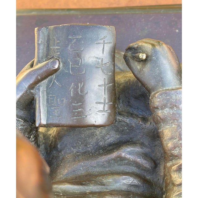 Meiji Bronze Literate Writing, 19th Century For Sale - Image 14 of 18