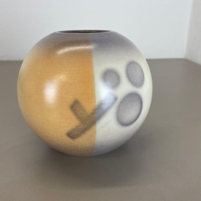 Bauhaus Ceramic Pottery Vase from Karlsruher Majolika, Germany, 1950s For Sale - Image 12 of 18