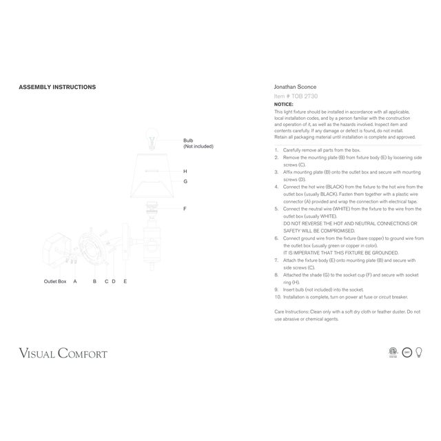 Modern Thomas O'Brien for Visual Comfort Signature Jonathan Sconce in Hand-Rubbed Antique Brass with Linen Shade For Sale - Image 3 of 3