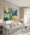 This oversized oil and mixed media painting on canvas by Susan Foley was inspired by the artist's love of nature. The...