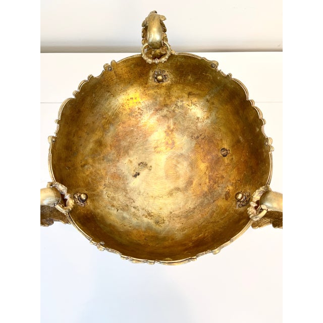 Antique Bronze Ornate Centerpiece Bowl For Sale In New York - Image 6 of 9