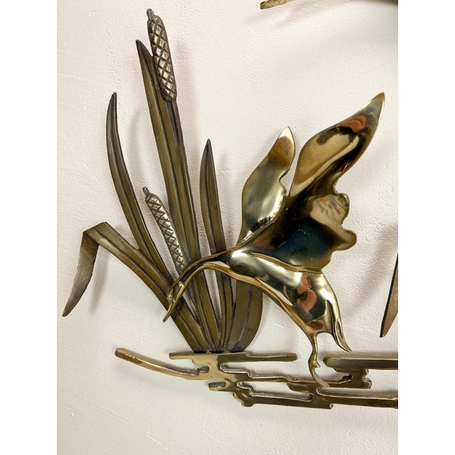 Brass Wall Decorative with Ducks & Birds, 1960s For Sale - Image 9 of 14