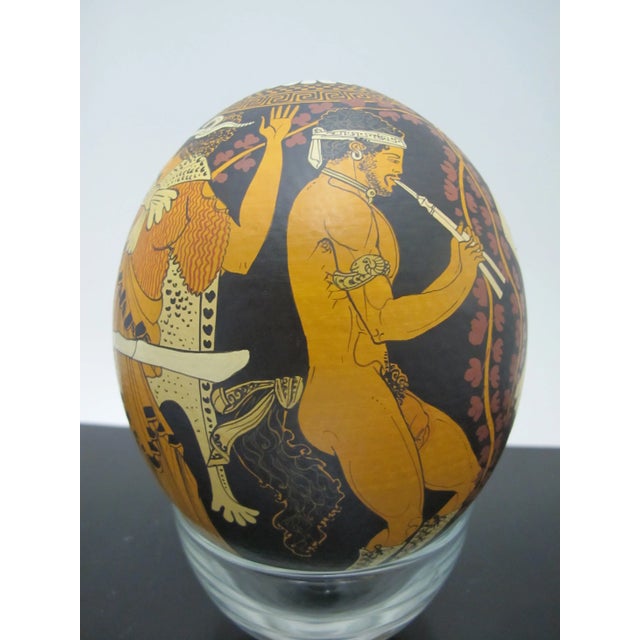 Yiannis Nomikos Exekias Homoerotic Mythology Large Handpainted Art Egg 1976 For Sale - Image 10 of 10
